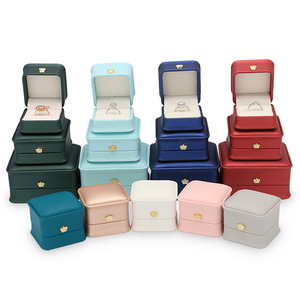 Fadeli High-end Custom Color PU Leather Custom Jewelry Wedding Ring <strong>Bracelet</strong> Packaging Necklace Presentation Box with logo - Product Image 6