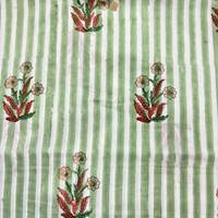 Kain Katun Poplin Motif Kotak-kotak Garis Hijau Mint Grosir, Bahan Tekstil Rumah Tangga Ringan untuk Pakaian Pria dan Wanita