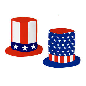 Customizable 2025 American Independence Day Hat - Patriotic Character Polyester Top Hat for Party Supplies & Events