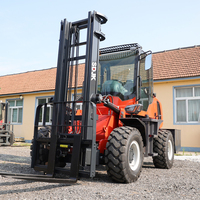 Neuer 3 Tonnen 3,5 Tonnen 4 Tonnen Allrad-Gabelstapler 4x4 Gabelstapler mit Dieselmotor Geländegabelstapler für Baustoff-Handling