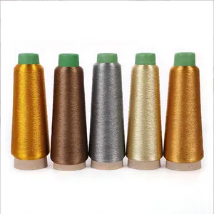 China Factory New Arrival Colorful Polyester Metallic Yarn Sewing Threads Yarn Metallic Yarn