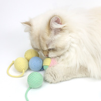 Jouet pour chat en corde unie avec fonction sonore, résistant aux morsures et durable pour les chatons en pleine dentition