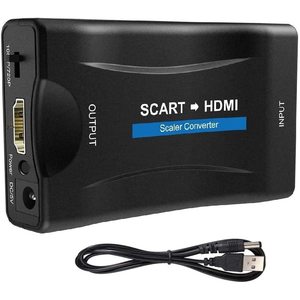 Convertidor de Video y Audio Scart a HDMI, Salida 1080p, Incluye Fuente de Alimentación - Product Image 1