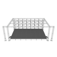 Estructura de Aluminio Ligera para Iluminación de Escenario, Tipo Truss, con Tubos Redondos y Tornillos, para Pancartas y Telones de Fondo