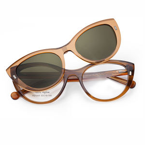 Mode lunettes de soleil polarisées Anti lumière bleue cadre rétro magnétique oeil de chat Clip sur lunettes de soleil pour femmes - Product Image 6