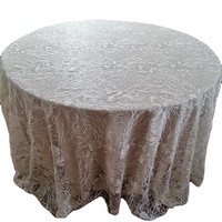 Linge de table fantaisie en dentelle à paillettes de luxe Champagne blanc pour mariage
