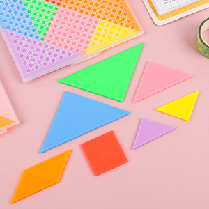 Rompecabezas Tangram de Plástico, Juguete Educativo de Matemáticas Colorido para Niños de 3 a 6 Años, Unisex, Ayuda Didáctica - Product Image 4