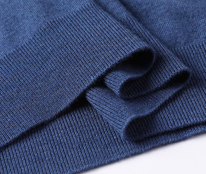 Nouveauté, tricot de qualité en laine peignée, t-shirt à manches longues léger pour homme, col Henry, contenant de la laine de cachemire, pull - Product Image 2