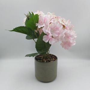 ต้นไฮเดรนเยียพลาสติก<span class=keywords><strong>สีชมพู</strong></span>ปลอมในกระถางเซรามิก งานแฮนด์เมด ดีไซน์ทันสมัย สำหรับตกแต่งโต๊ะวันขอบคุณพระเจ้า ขนาด 35 ซม. - Product Image 2