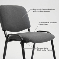 Chaise de formation simple pour personnel de bureau, fauteuil confortable pour travail sédentaire, vente directe