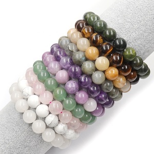 Batu permata penyembuhan kustom pria kristal alami kuarsa mawar amethyst 10mm batu bulat manik kristal gelang jumlah besar - Product Image 2