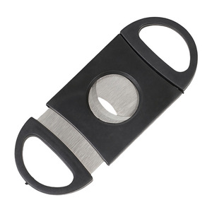 Double Blade Plastic Cigar <b>Cutter</b> Square Shape Stainless Steel Blades Portable For Cigar Accessories - Product Image 2