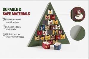 Custom <b>Christmas</b> Tree Shaped Advent Calendar <b>Box</b> with Drawers Rigid Cardboard Mystery Blind <b>Box</b> for Surprise Holiday <b>Gift</b> - Product Image 6