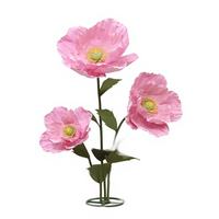 Bunga Poppy Buatan Raksasa dengan Alas untuk Dekorasi Latar Belakang Pernikahan, Pajangan Acara Mewah, Bunga Besar yang Dapat Dilepas