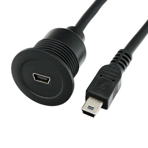 Cable de extensión mini USB macho a hembra, impermeable, para montaje en panel, para uso automotriz - Product Image 3