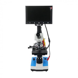 Pantalla LCD de 7 pulgadas, funda de aluminio, XSP-116D de píxeles de 5MP, microscopio <span class=keywords><strong>Digital</strong></span> de sangre de 400X para microcuerpos subacuáticos, rearca de estudiantes - Product Image 2