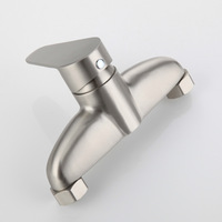 Robinet de douche encastré Jishiduo en acier inoxydable 304 brossé avec valve en céramique, mitigeur chaud/froid finition brossée