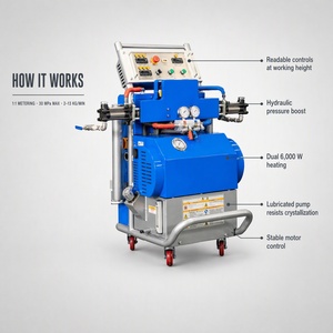 Großhandel Tragbare Mobile 1:1 Hydraulische 30MPa 22KW Beheizte Schlauch-Spritzmaschine für Polyurea und Polyurethan - Product Image 2