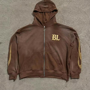 ชุดวอร์มผู้ชายสไตล์ลำลองสำหรับฤดูร้อน ระบายอากาศได้ดี ล้างสีแบบแอซิดวอช ทรงหลวม ตกแต่งด้วยลายปัก ขนาดใหญ่พิเศษ ผ้าหนา ทรงบ็อกซี่ - Product Image 2