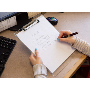 Acrylic tấm chủ clipboard tùy chỉnh chất lượng cao Acrylic khô xóa clipboard A4 A5 Acrylic giữ tập tin Clip - Product Image 5