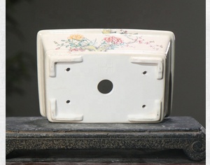 Yixing vaso smaltato fatto a mano Yixing vaso per bonsai rettangolo vaso da <span class=keywords><strong>disegno</strong></span> a mano - Product Image 5