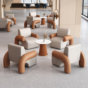 Office <b>Sofa</b> Chair Set Modern Commercial Lounge Furniture High-Density Sponge Comfortable Reception Area Seating - Product Image 2