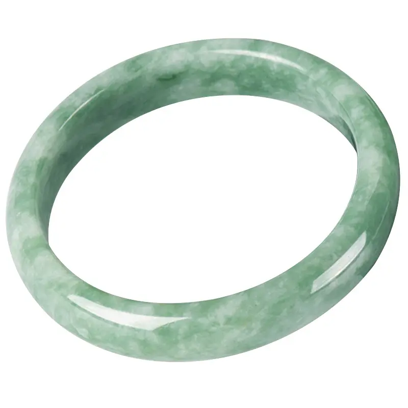 Fashion Accessories Charm Jewelry Hand-Carved Lucky Amulet Gifts Natural Bangle Green Jade Bracelet for Women
