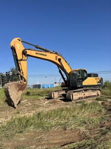 Excavatrice sur chenilles Hyundai 485LVS jaune, hydraulique, pour travaux de construction, machine lourde sur chenilles - Product Image 3