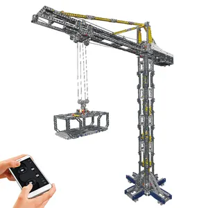 Molde king 17004 o moc rc controle remoto, torre, guindaste, veículo de engenharia, bloco de construção, brinquedos para crianças, presente