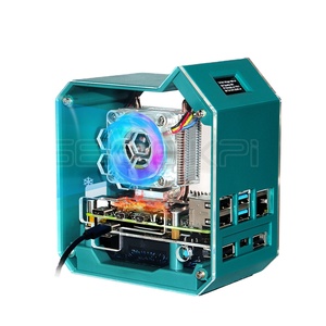 Geeekpi ABS มินิทาวเวอร์ชุดพัดลมตั้งโปรแกรมได้ RGB พร้อมโมดูลเคสสำหรับราสเบอร์รี่ Pi 4B G833 - Product Image 1