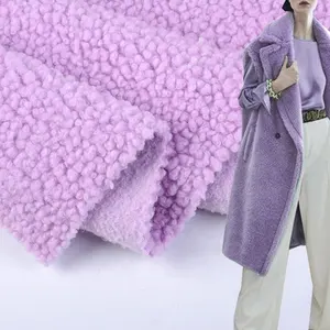 Campione in dotazione delle donne di inverno della tuta sportiva di spessore levigato 100% seaqual filato di poliestere lavorato a maglia spugna teddy tessuto