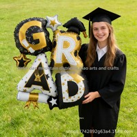 Nouvel Ours de Remise de Diplôme 2026 – Cadre Photo GRAD, Ballons en Film Aluminium à Fixation sur Carte, Décorations de Fête pour la Saison des Remises de Diplôme