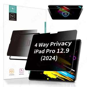 Newest 4 Way Privacy Filter Anti Spy Anti Peeping Anti Blue Light Film Tablet Screen Protector For iPad Pro 11inch 12.9inch 2024
