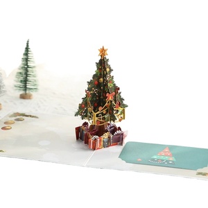 Creative 3D Christmas Tree Card Student-Friendly Activity Gift Card for Christmas