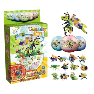 Set di Costruzioni 12-in-<span class=keywords><strong>1</strong></span> STEM con Insetti e Animali, in Plastica ABS Ecologica, Scala <span class=keywords><strong>1</strong></span>:<span class=keywords><strong>1</strong></span>, Modello Educativo per Bambini dai 5 ai 7 Anni - Product Image 1