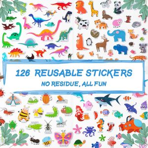 Myway 126 <span class=keywords><strong>adesivi</strong></span> gonfi riutilizzabili I libri <span class=keywords><strong>adesivi</strong></span> di scena da 4 confezioni perfetti rendono i tuoi <span class=keywords><strong>adesivi</strong></span> per l'apprendimento e i regali di viaggio - Product Image 4