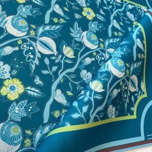 Tapis de mahjong en néoprène résistant à l'eau 31,5x31,5 pouces, série Fourwindssocial, motif fleur de cerisier, malachite, pour mahjong américain - Product Image 3