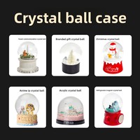 Boule de neige décorative en résine, ornements de bureau, design raffiné, cadeau de luxe créatif, personnalisation de cristal, impression de logo