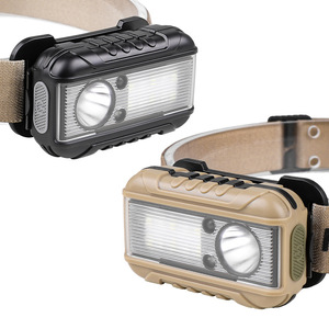 Lampe frontale LED portable et réglable avec batterie rechargeable 2000 mAh pour la pêche nocturne, la course à pied et le cyclisme - Product Image 2