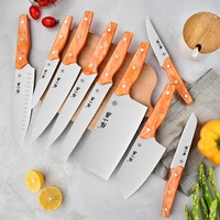Ensemble de couteaux en acier inoxydable antibactérien Amber, 9 pièces