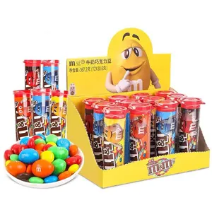 30,6G Colorful Mini M Beans Milk Chocolate Beans M & Ms Chocolate Caramelos Bocadillos exóticos para niños