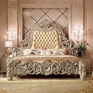 RIKKASI in legno palazzo stile Extra-large <span class=keywords><strong>letto</strong></span>-camera da <span class=keywords><strong>letto</strong></span> reale mobili-lussuoso classico antico <span class=keywords><strong>letto</strong></span> <span class=keywords><strong>matrimoniale</strong></span> in legno - Product Image 1
