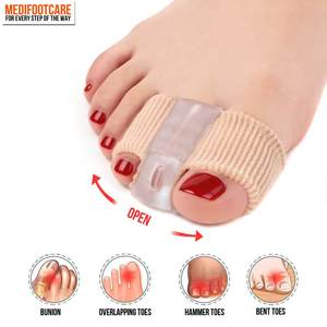 Separadores de dedos de doble orificio para el dedo gordo del pie, correctores de juanetes, espaciadores para aliviar el dedo gordo, enderezadores de dedos de gel para dedos en forma de martillo y dedos superpuestos - Product Image 6