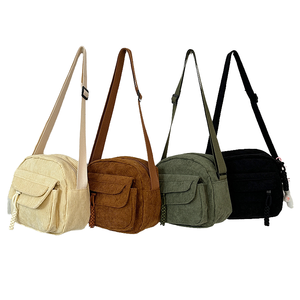 Nueva Mochila Escolar Unisex de Pana con Cremallera, de un Solo Hombro, Ligera, con Forro de Cuero Genuino, para Teléfono Móvil - Product Image 4