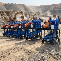 Concasseur à mâchoires mobile compact 150x250 le plus vendu avec criblage pour carrières, concasseur à mâchoires à volant d'inertie, concasseur à mâchoires diesel chinois