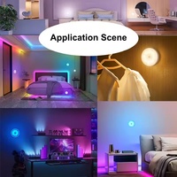 Vente flash : Lampe à détecteur de mouvement rechargeable avec télécommande RGB, lumière nocturne sans fil magnétique à coller au mur, pour les marches et les escaliers