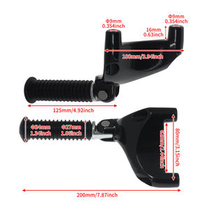 Kit de montage de repose-pieds pour passager arrière de moto, noir, pour Harley <span class=keywords><strong>Sportster</strong></span> XL <span class=keywords><strong>1200</strong></span> 883 Forty Eight 2004-<span class=keywords><strong>2013</strong></span> - Product Image 4