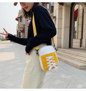 Bolsos de Mano de Lona I-0560, Bolso de Hombro Bonito, Bolso Bandolera Deportivo para Chicas Jóvenes a la Moda, Bolso Mensajero para Zapatos - Product Image 6