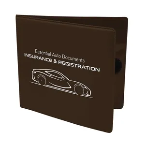 حافظات مستندات تسجيل تأمين السيارات الأساسية المصنوعة من كلوريد متعدد الفينيل