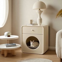 Table de chevet moderne intelligente pour chat, meuble d'appoint 2-en-1 pour animaux de compagnie avec tiroir pour salon, faible MOQ, vente en gros